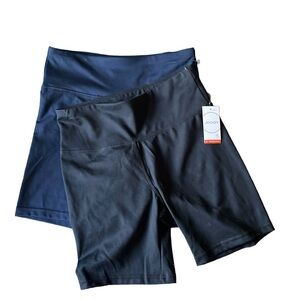 JOCKEY 2 pack poly bike short 7” deep black/neo navy size small